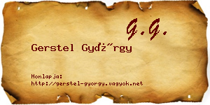 Gerstel György névjegykártya